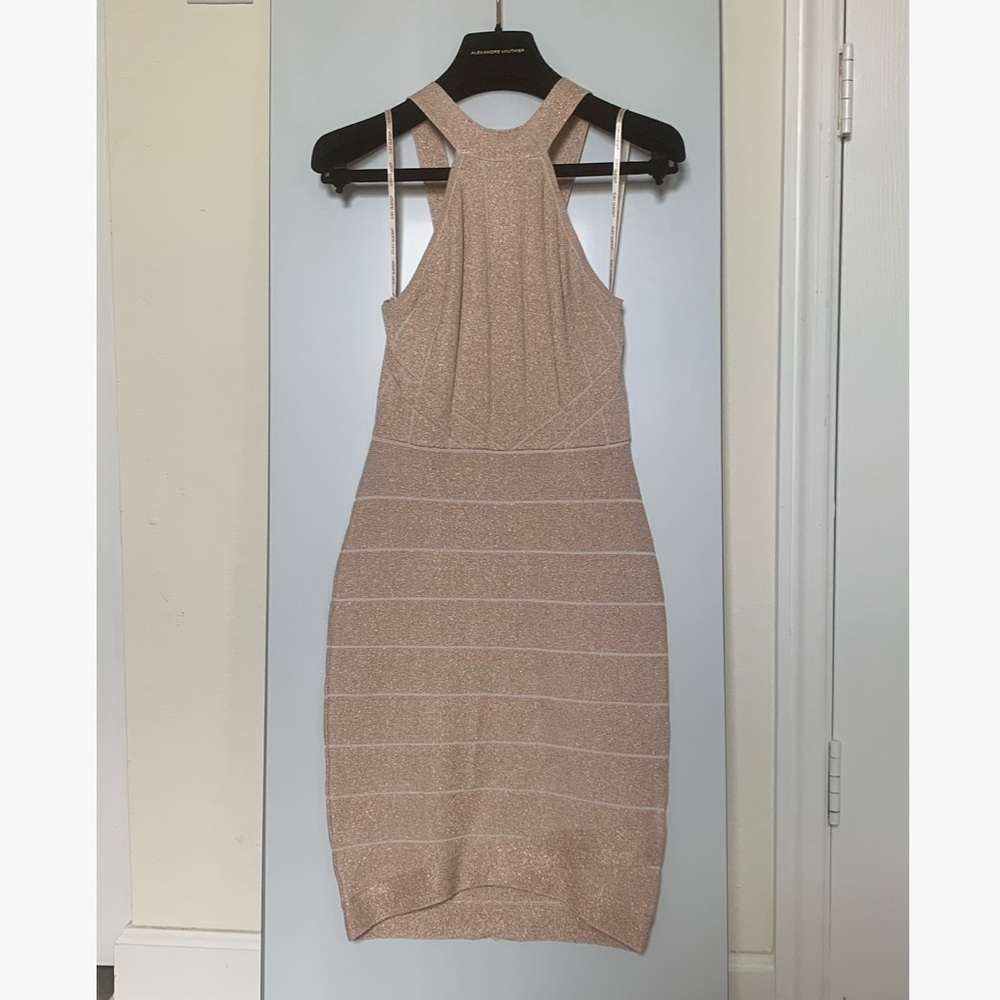G by Guess Rose Gold Bandage Dress